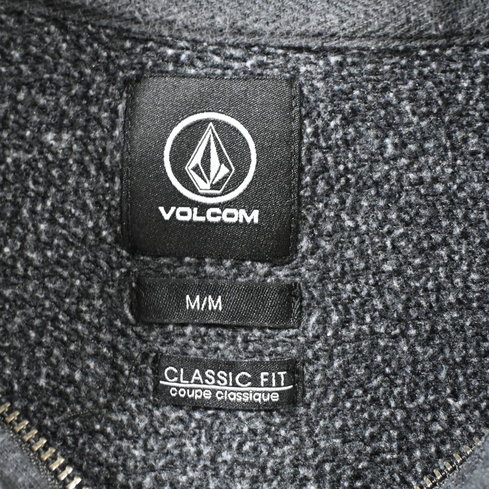 Volcom Mens Classic Fit Full Zip Hoodie Size M Charcoal Gray Heather - Picture 5 of 10
